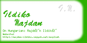 ildiko majdan business card